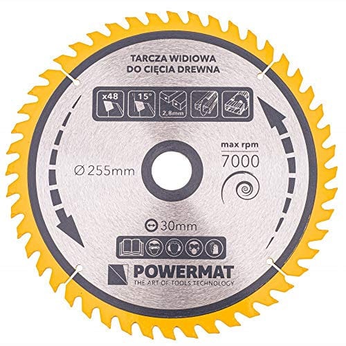 Lame de scie circulaire universelle pour bois Ø 255 x 30 mm 48 dents