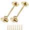 4 Inch Hook and Eye Latch Cabin Hook and Eye 2Pcs Brass Heavy Duty Cabinet Latches for Door Gate Window Closet Shed Brass Color