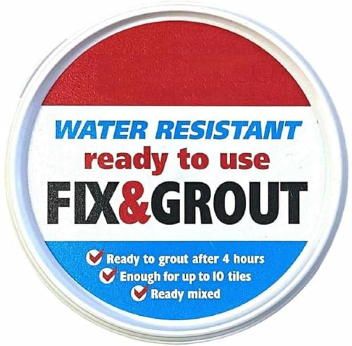PaulStore 2-Pack Waterproof Tile Adhesive and Grout – Ready Mixed White Ceramic Wall Tile Fix & Sealant, Quick Drying Moisture Resistant Formula for Kitchen & Bathroom (500g x 2)