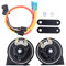 HouYeen Schneckenhupe, zweifarbig, 12 V, 3,5 A, 110 DB, für Fiesta, Focus, Kuga, Mondeo, B-Max, C-Max, S-Max