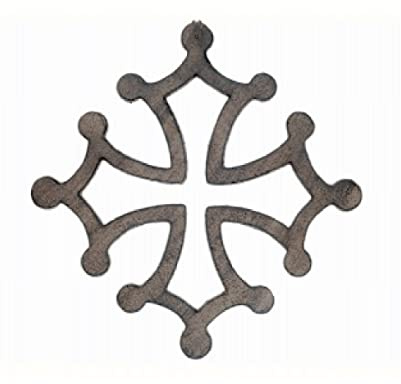 ambiance sud Wanddekoration, Gusseisen, Okzitanisches Kreuz, 20 cm