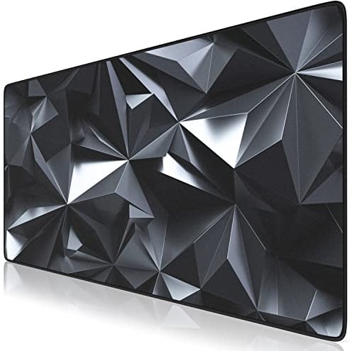 TITANWOLF - XXL Mouse Mat - Mouse Pad 900 x 400 x 3mm –Speed Gaming Mouse Pad - Extra Large - Table Mat Large Size - improved Precision and Speed – Design Black Crystal