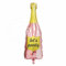 Zebra Balloons Lets Party Bottle Foil Balloon, 80cm/31inch, Rose Gold