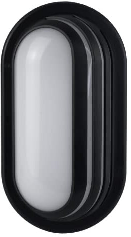 Éclairage mural d'extérieur à LED, Lampe de cloison pour le plafond ou le mur, forme ovale, Étanchéité IP65 pour utilisation en milieu humide ou en extérieur, 15W, Blanc Chaud 2700K