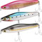 TRUSCEND Topwater Bleistift Angelköder mit VMC Haken, oder Beben sinkend, Langgegossener Premium Barschköder mit Klopfrassel, Schwimmend Schwimmköder für Süßwasser Salzwasser