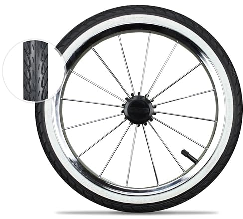Bergsteiger Kinderwagen Venedig Komplettrad (Felge in Chrom, 14 Zoll Schlauch, Reifenmantel)