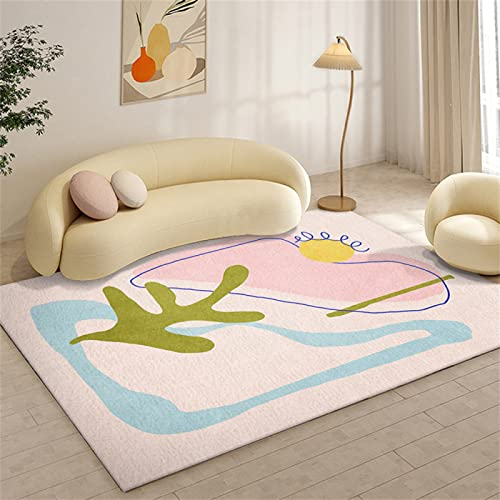 Teppich Orientalisch Fleckerlteppich Rosa, Grün, Wohnzimmer, Schlafzimmer, Essbereich, Sicher, rutschfest, Langlebig, Maschinenwaschbar Waschbare Teppiche 40X60cm