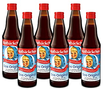 ROTBÄCKCHEN Das Original 6er Pack (6 x 330 ml) - Saft aus 99% Mehrfruchtsaft, 1% Honig und Eisen