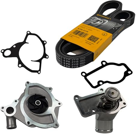 Coolant Thermostat + Water Pump + Gaskets + Belt for Porsche 996 911