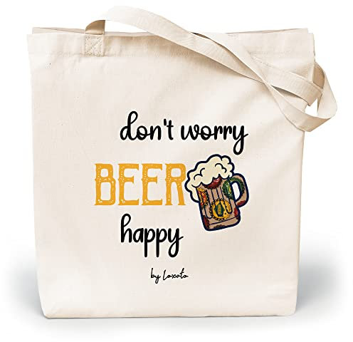 Loxato Canvas Tote Bag mit Spruch - Stoffbeutel Bedruckt Lustig - Einkaufstasche mit Motiv - Jutebeutel Bedruckt Lustig - Baumwolltasche Bedruckt - Jutebeutel Spruch