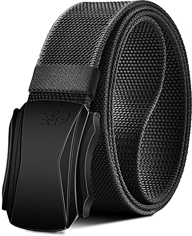 KEMISANT Taktischer Gürtel, Gürtel Herren Militär Wandern Arbeitsgürtel Koppelgürtel 38mm,Schnellverschluss Metallschnalle(Grigio Scuro-135cm/42-46 taille verstellbar)