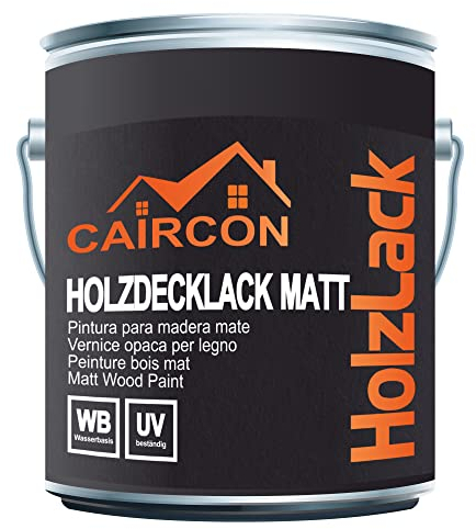 Holzfarbe Matt Holzlack Holzschutzfarbe Holz Deckfarbe Innen Außen Silbergrau 5L
