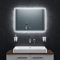 BR Bringer LED Badspiegel - 80x60 cm - Badezimmerspiegel mit Beleuchtung und Anti-Beschlag Funktion - Dimmbar, Energiesparend, 3 Lichtfarben, Touch-Schalter und Speicherfunktion (Modell: BRS107)