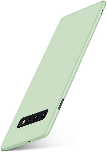 moex für Samsung Galaxy S10 Hülle Ultra Dünn, Schutzhülle mit erhöhtem Kameraschutz, Slim Cover Hardcase Backcover, Dünnste Handyhülle Minimalistisch Alpha Case, Pastell Mint