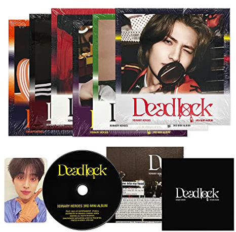 Xdinary-heroes - 3nd Mini Album [Deadlock] (COMPACT VER. - RANDOM) Out Box + CD-R + Photobook + Photocard + Folding Lyric Poster + 2 Pin Button Badges + 4 Extra Photocards