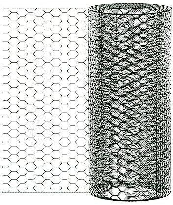 Chicken Netting Wire Mesh Roll, 60cm x 5m PVC Coated Galvanized Hexagonal Chicken Wire Garden Netting for Home Crafts Projects, Vegetables Protection, 25mm Hole, Easy to Cut (Green)