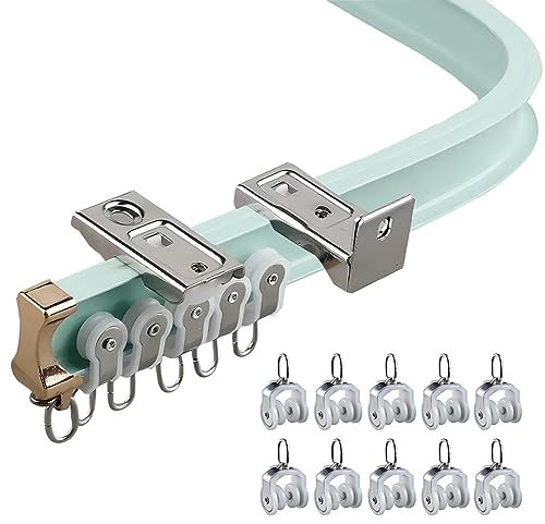 Flexible Curtain Rail Curtain Rod Soft Window Track System, Decken- Und Wandmontage, Vorhangschiene Gardinen Laufschiene Für Schräge Fenster Erkerfenster Wohnmobile Badezimmer Raumteiler