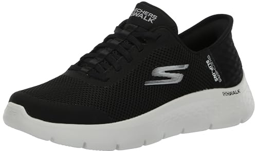 Skechers Go Walk Flex Grand Entry Women’s Trainers, Black and White, 38.5 EU Estrecho