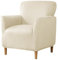 Samt Sesselbezug Stretch Sesselüberwurf überzug für Sessel Mit Elastischem Boden Sofa Überwürfe für Sessel Clubsessel Stuhl Sesselhusse für Hunde Katzen (Beige)