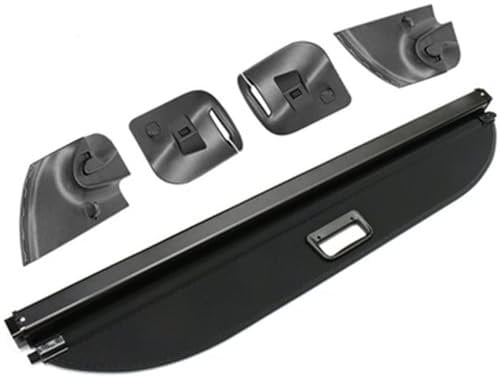 EEASSA Einziehbar Kofferraumabdeckung Laderaumabdeckung Cargo Cover Rollo Kofferraum-Hutablage Abdeckung Ablagen Schutz Sichtschutzschild Auto ZubehöR für Tesla Model Y 2020 2021