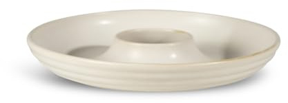 Sagaform Servierteller ELLEN 20 cm aus Steinzeug, in der Farbe beige, Gewicht: 500g, Größe: 20X4X20 cm, 5018422