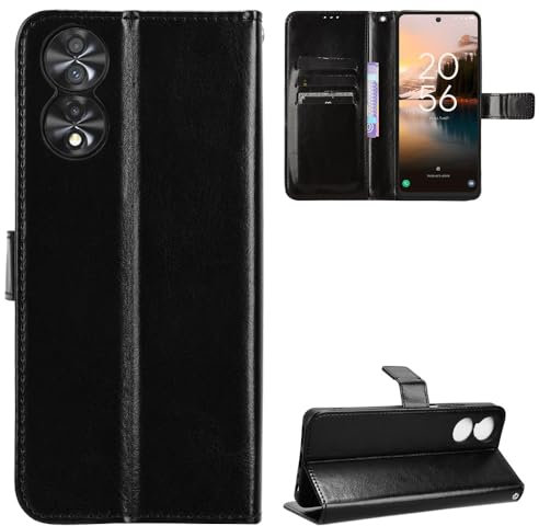 zZjoOoj Cover per TCL 40 Nxtpaper, Custodia a portafoglio in Pelle PU Premium [Magnetica a Scatto]per TCL 40 Nxtpaper - Nero
