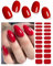 Wahrshei Nagelfolien | 20 Hot Red UV Gel Nagelfolie | Nagelfolie Selbstklebend | Gel Nail Stickers, Gellack Wraps für Nagel