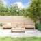 UTSRABFA 4-TLG. Garten-Lounge-Set mit Kissen Massivholz