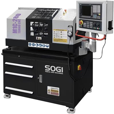 SOGI M1C-280 Tornio CNC per didattica - 200 x 280 mm - controllo numerico SIEMENS 808DA - con bancale inclinato