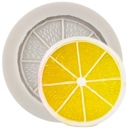 MINFEIDMS Moules en silicone en forme de tranches de citron pour décoration de gâteaux en sucre, décoration de cupcakes, bonbons, chocolat, pâte à sucre, argile polymère