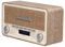 Denver DAB-18 Vintage Style Stereo DAB/DAB+ & FM Radio – Real Wood Cabinet, Bluetooth, Clock Radio Alarm, AUX IN for Smart Phone/Tablet / MP3 Player – Mains or Battery