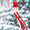 NOVWANG Schneemann Windsack, 40 Zoll 3D Winter Windsäcke Outdoor Hängende Flagge mit verstellbarem Haken Weihnachten Festival Party Dekorationen für Garten Veranda Hof Terrasse Rasen