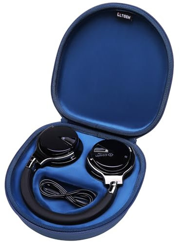 LTGEM Hard Travel Case for Silensys E7 / COWIN E7 / Sony WH-CH700N / WH-CH710N and Sony XB950B1/ MOVSSOU E7 / Tapela E7 / Audonia E7 Active Noise Cancelling Bluetooth Headphones (Blue)