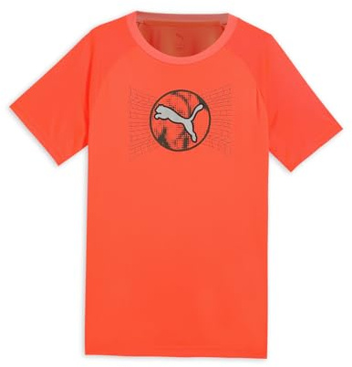 PUMA Jungen Active Sports Poly Tee B Hemd, Leuchtendes Rot, 128 EU
