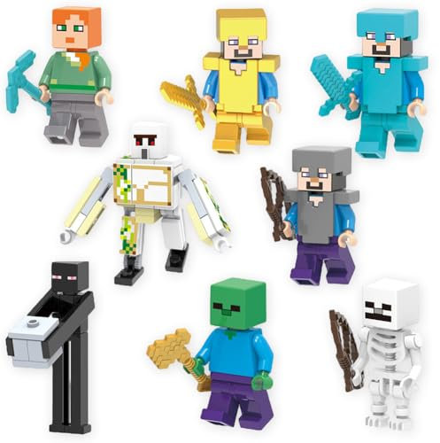Cake Toppers Cake Decorations, 8 Pcs Cupcake Toppers Figurines, Mini Figures Set, Mini Figures Cake toys for Kids, Boys and Girls Christmas Birthday Gift