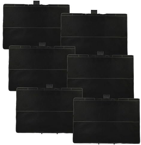 vhbw 6x Aktivkohlefilter Ersatz für Eurofilter FKS174BSH für Dunstabzugshaube - 31,5 x 21,5 x 2,3 cm