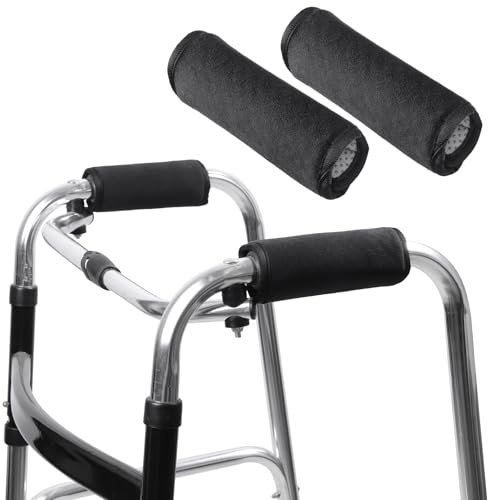 Lefeke 2-Pack Walker Handgriffe Gepolsterte, Walker Grip Pads, Atmungsaktive rutschfeste Matte, Griffpolster für Gehwagen Krücke Rollstuhl Rutschfestes Mobilitätszubehör, Kissen für Gehhilfen