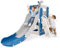 Toboggan pour Enfants, Grand Toboggan pour Tout-Petits avec Panier de Basket, Structure d'escalade pour Le Jardin, télescope, Espace de Rangement, Toboggan pour 1 à 3 Ans