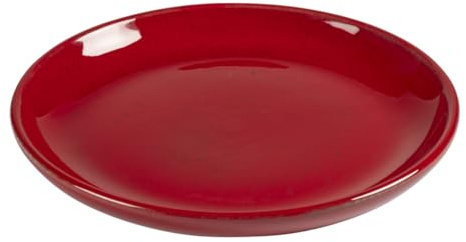 KUHN RIKON Rougemont Teller Rot Keramik 19 cm, aus liebevoller Handarbeit, Naturprodukt aus hochwertiger Keramik, für einen Abend à la Suisse Romandie