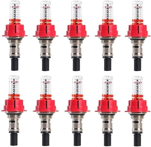 10 PCS Fußbodenheizungskrümmer Durchflussmesser - Verteiler Durchflussmesser für Fußbodenheizungen Regler Optimiert die Wärmeverteilung(3/8)