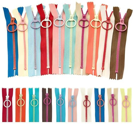 HMCEY 20 Pezzi Cerniera Lampo 30 cm,Chiusure Lampo Colorate,Divisibili Cerniere per Borse Uncinetto,Cerniere per Cucire,Cerniera per Realizzazione,Cerniere di Ricambio per Portacarte e Pochette