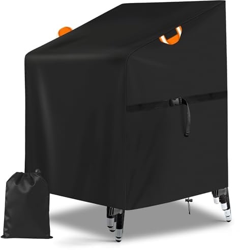 Votoko Gartenstühle Abdeckung, 420D Oxford 72x92x80/120CM Abdeckung Gartenmöbel, Schutzhülle für Stapelstühle Winterfest Abdeckhaube Gartenstuhl Stuhlüberzug UV-Beständig Abdeckhülle für Gartenmöbel