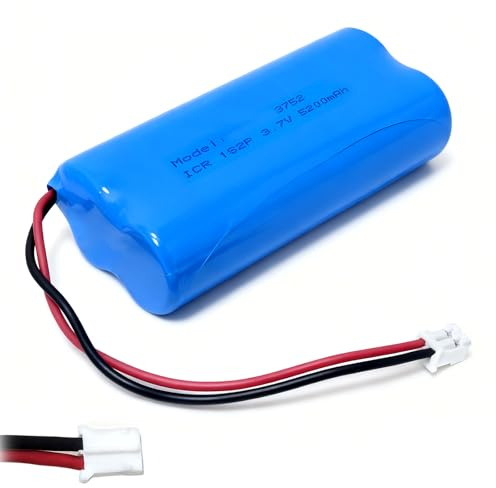 3.7 V 5200 mAh rechargeable batteries lithium-ion battery with PH2.0/2P connection, please check the polarity of device and plug before purchase (1 piece)