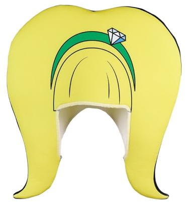 Genérico Hüte für Erwachsene, gelber Kopfschmuck mit Cartoon, mit großem Volumen, Y-Hut, für Spieltag, Cosplay, Maske und Karneval