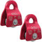 GM CLIMBING Micro Prusik Minding Riemenscheibe, 20 kN, UIAA-zertifiziert, Rot, 1,27 cm (1/2 Zoll), 2 Stück