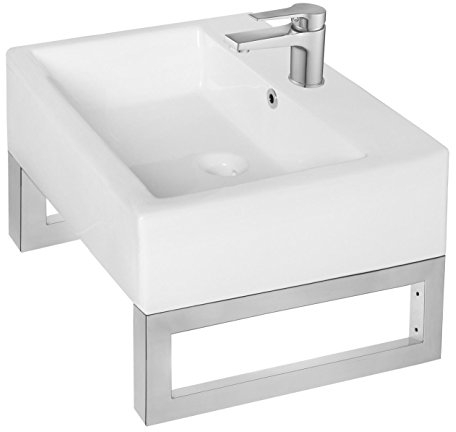 Wandkonsole & Handtuchhalter aus Edelstahl (Paarpreis) in 2 Größen und 2 Oberflächen (500x150x30mm, Chrom)