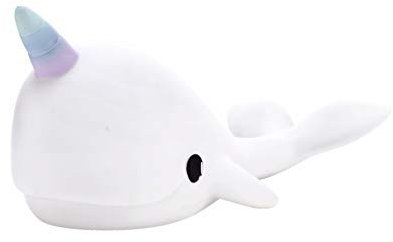 Dhink Baleine Veilleuse Toucher Rechargeable avec fonction minuterie et gradateur- Lampe multi couleur et lumière blanche