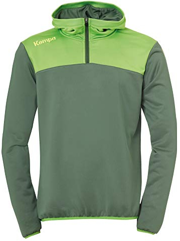 Kempa Herren Emotion 2.0 Quarter Zip Hoodie Sweatshirt, Dragon grün/Hope grün, L