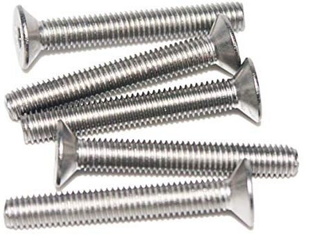 10 viti a testa svasata M6 x 60 mm, in acciaio inox DIN 7991, testa svasata a esagono incassato A2 V2A VA