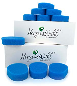 HERZENSWAHL 10x (Ersatzschwämme) für einklappbare Eincremehilfe für Rücken inkl. 3 Schwämme | Rückeneincremer | Rücken Eincremehilfe | Rückencremer | selbst Rücken eincremen